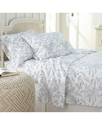Ultra-Soft Floral or Solid 4-Pc. Sheet Set, Queen | Macy's