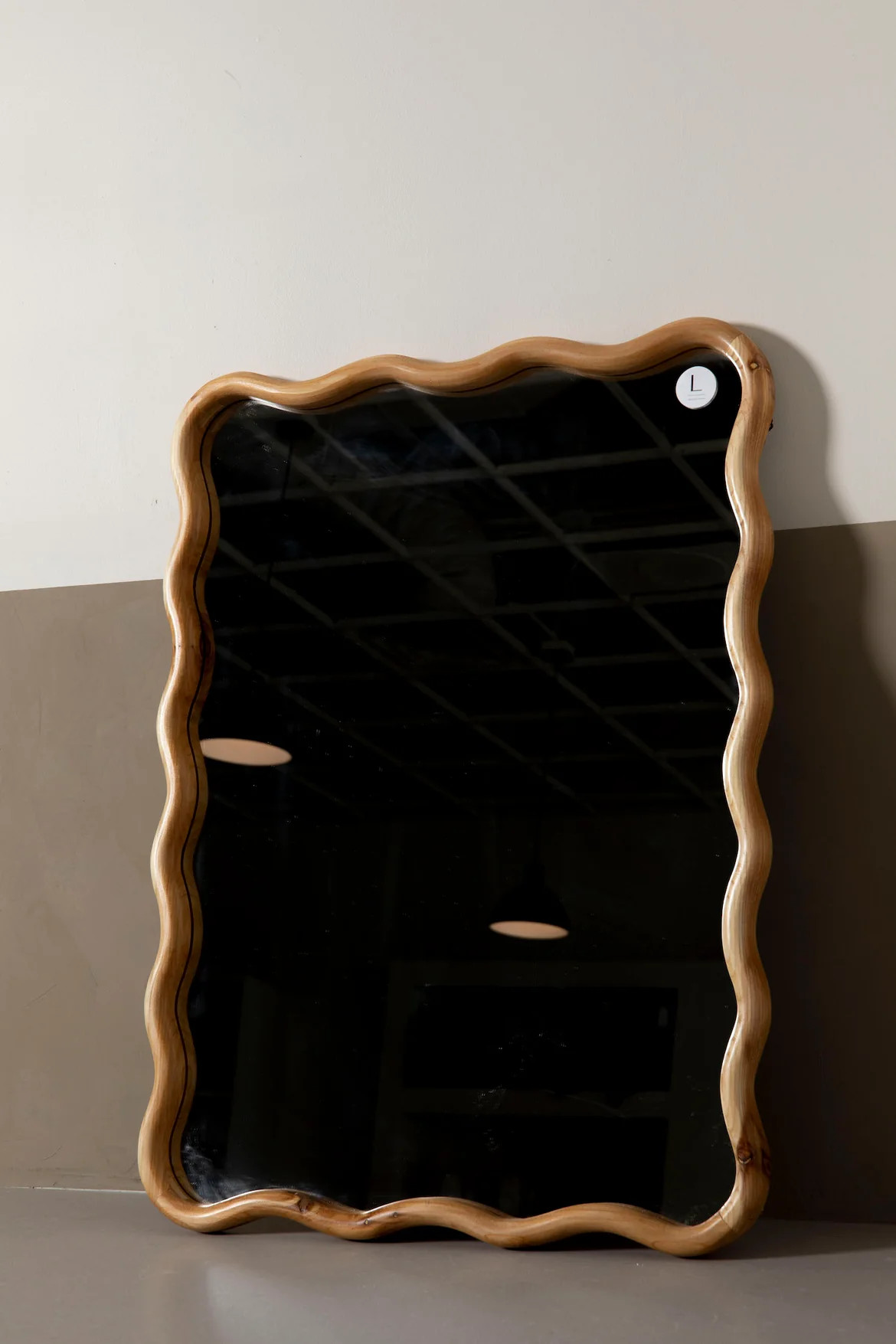 Bayside Wooden Squiggle Framed Mirror | THELIFESTYLEDCO