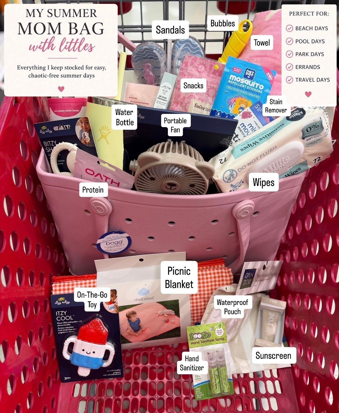 @target #ad #sponsored

From park days to pool days to last-minute Target runs ☀️🎀
My summer mom bag stays packed with all the little things that make busy days feel easier.

These are the grab-and-go essentials I keep stocked all season long 🤍