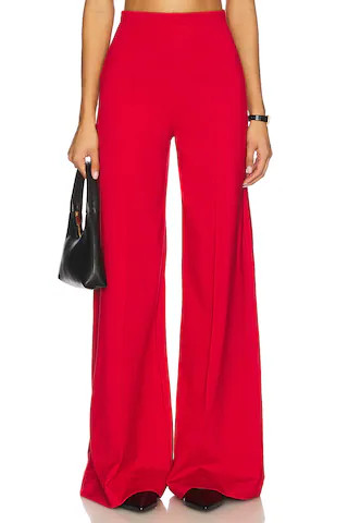 Ripley Rader Ponte Knit Wide Leg Pant in Red from Revolve.com | Revolve Clothing (Global)