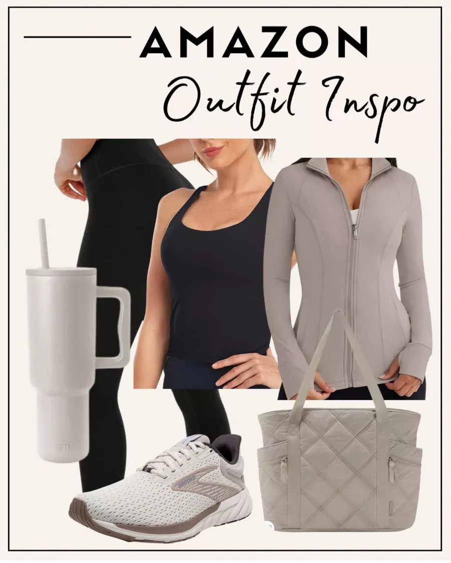 Amazon Outfit Inspo Amazon, outfit inspo, found it on Amazon, athleisurewear, zip up hoodie, tank top, leggings, water bottle, tennis shoes, tote bag #LTKfitness #LTKMostLoved #LTKstyletip

 

 #LTKdayinmylife #LTKgrwm #LTKootd