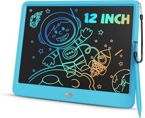 ORSEN LCD Writing Tablet 12 Inch, Colorful Doodle Board Drawing Tablet, Erasable Reusable Writing Pad, Educational for 3-8 Year Old Girls Boys(Blue) | Amazon (US)
