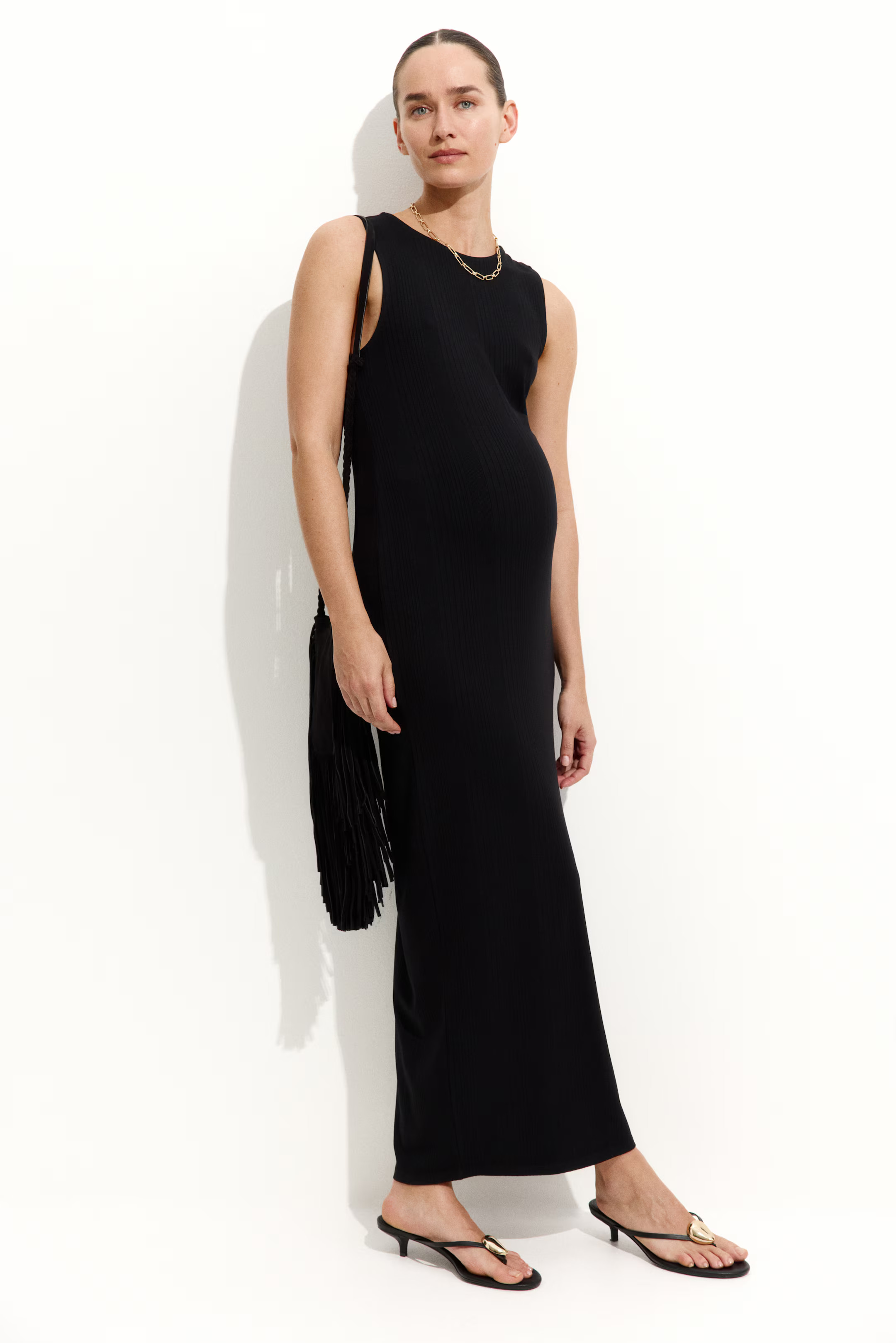 MAMA Ribbed Viscose Dress | H&M (US + CA)