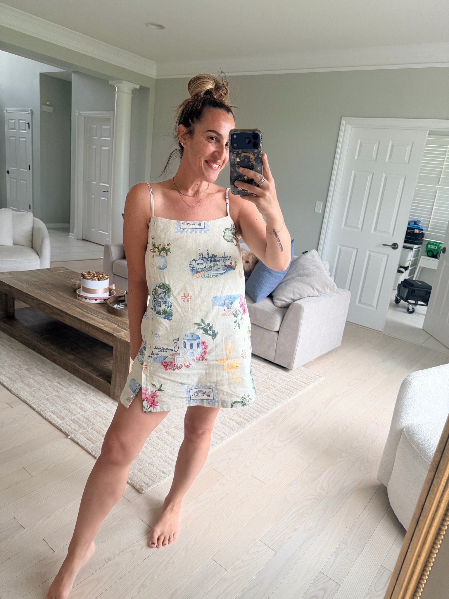 Linen dress with built in shorts! Such a cute one! TTS in a medium!

#LTKmomlife #LTKootd #LTKOver40