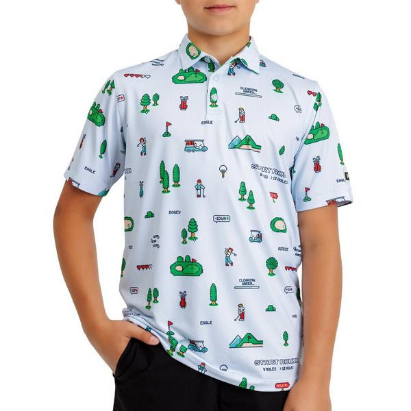 Kids' Waggle Golf Novelty Print Polo Medium Gamer | Scheels Sports