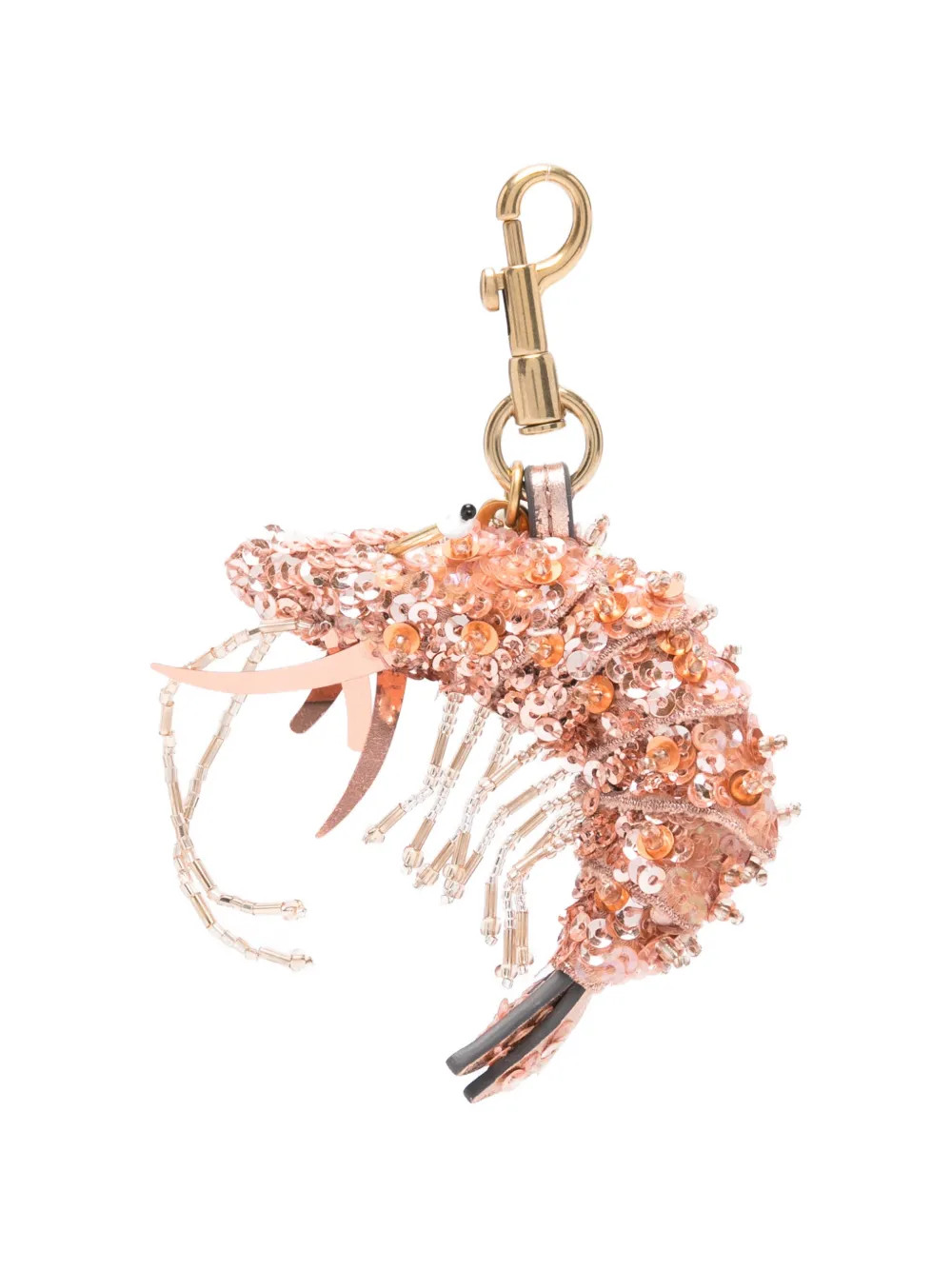 Shrimp sequin-embellished bag charm | Farfetch Global
