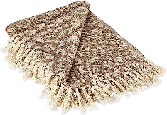 DII Modern Cotton Leopard Print Blanket Throw with Fringe for Chair, Couch, Picnic, Camping, Beac... | Amazon (US)