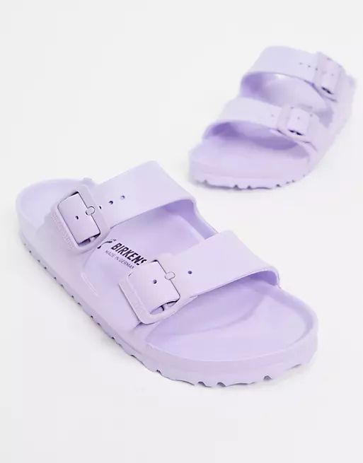 Birkenstock Arizona flat sandals in lilac EVA | ASOS (Global)