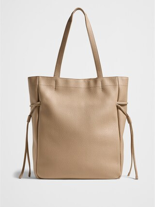 Vegan Leather Drawstring Tote | Banana Republic Factory