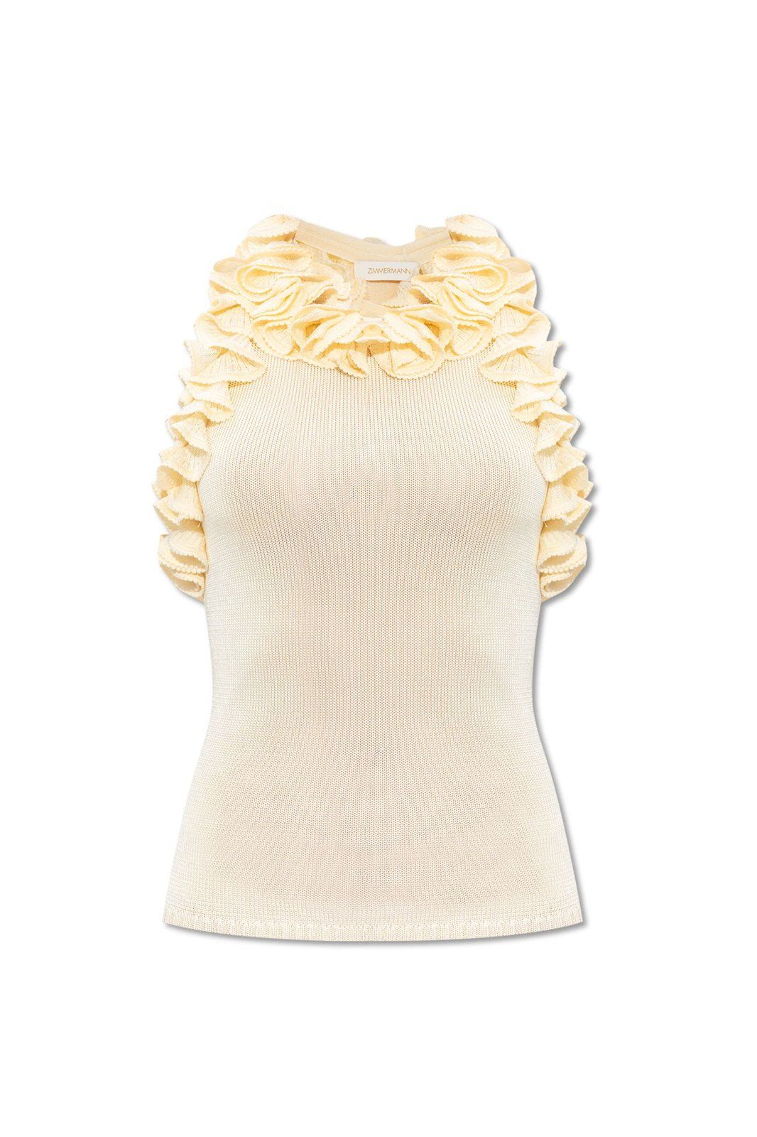 Zimmermann Matchmaker Ruffle Neck Top | Cettire Global