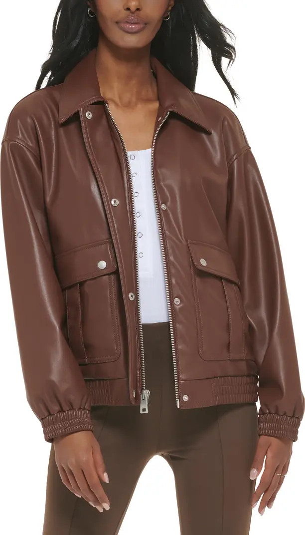 Levi's® Faux Leather Dad Bomber Jacket | Nordstromrack | Nordstrom Rack