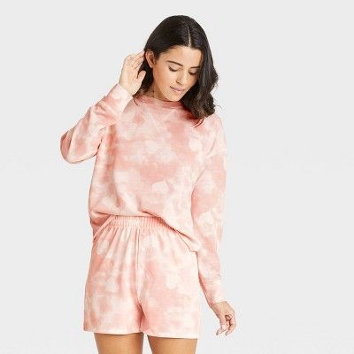 Women's Tie-Dye Hearts Valentine's Day Pajama Set - Grayson Threads Pink | Target