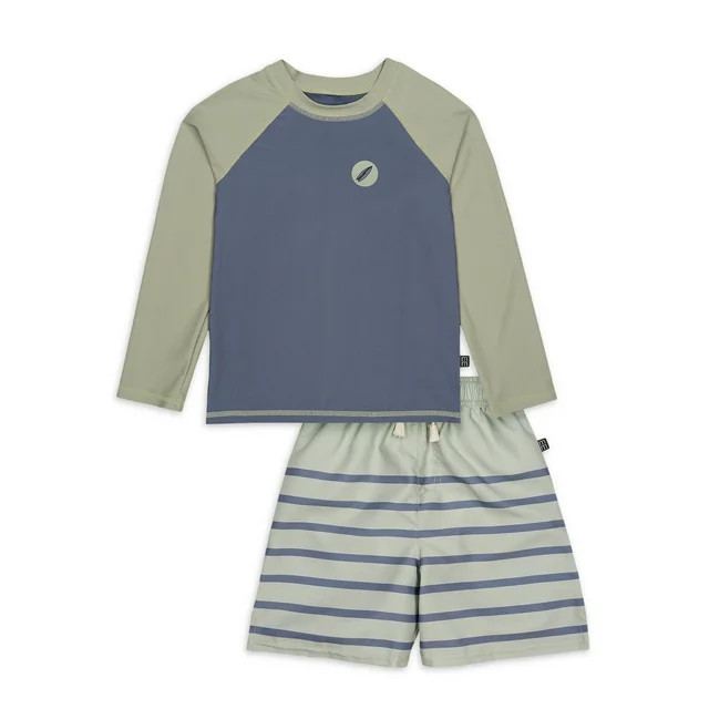 Modern Moments By Gerber Toddler Boy Rashguard and Swim Trunks Set, 12M-5T | Walmart (US)