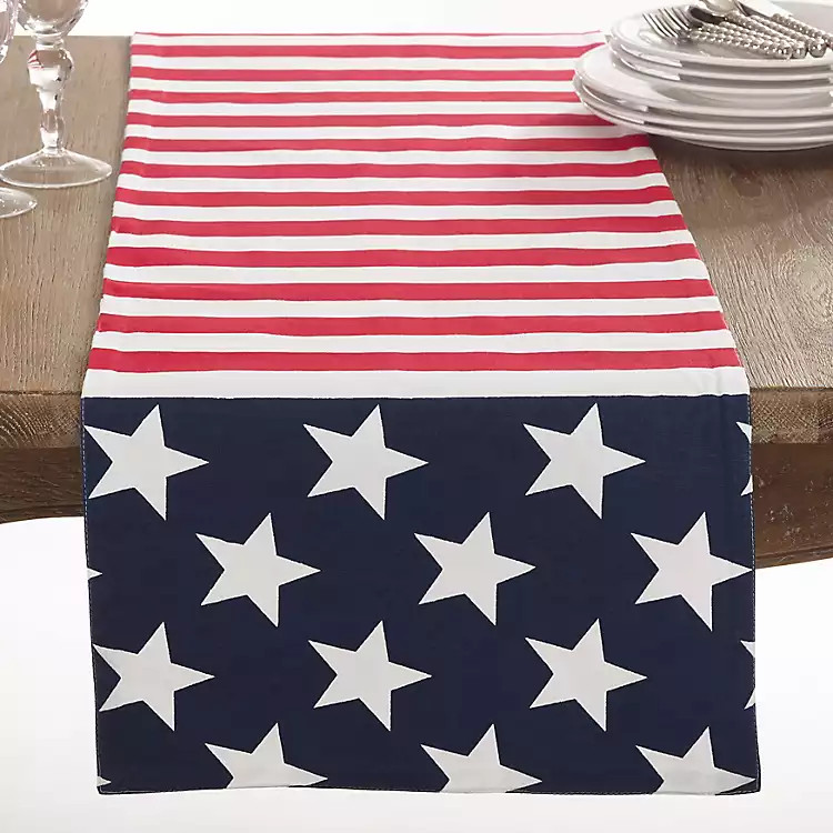 American Flag Cotton Table Runner | Kirkland's Home