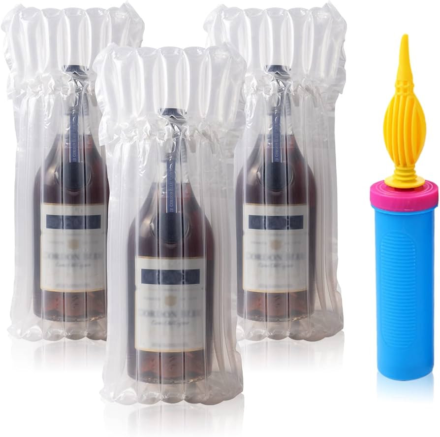 Wine Bottle Protector Bags Luggage for Airplane Travel 18 Pack Inflatable Liquor Bottle Shipper W... | Amazon (US)