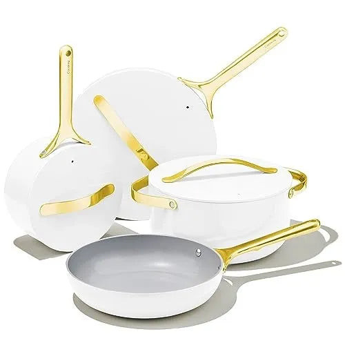Caraway Nonstick Ceramic Cookware Set - White | REBEL (formerly Rebelstork)