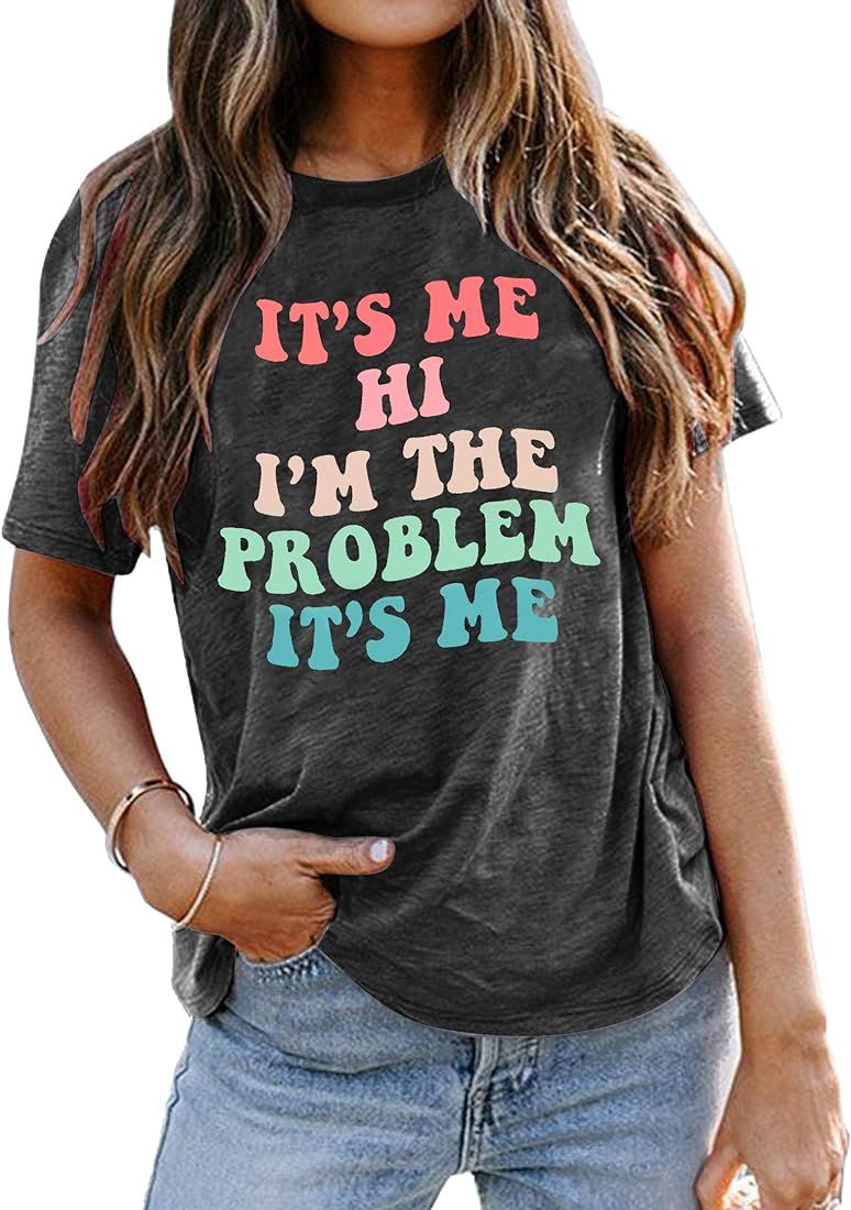 It's Me Hi I'm The Problem It's Me Shirt for Women Country Music T Shirt Music Tee Vintage Short ... | Amazon (CA)