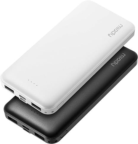 2-Pack Miady 10000mAh Dual USB Portable Charger, Fast Charging Power Bank with USB C Input, Backu... | Amazon (US)