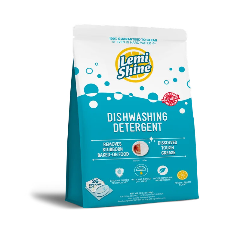 Lemi Shine Auto Dish Detergent Pods, Fresh Lemon Scent, 26 Ct | Walmart (US)