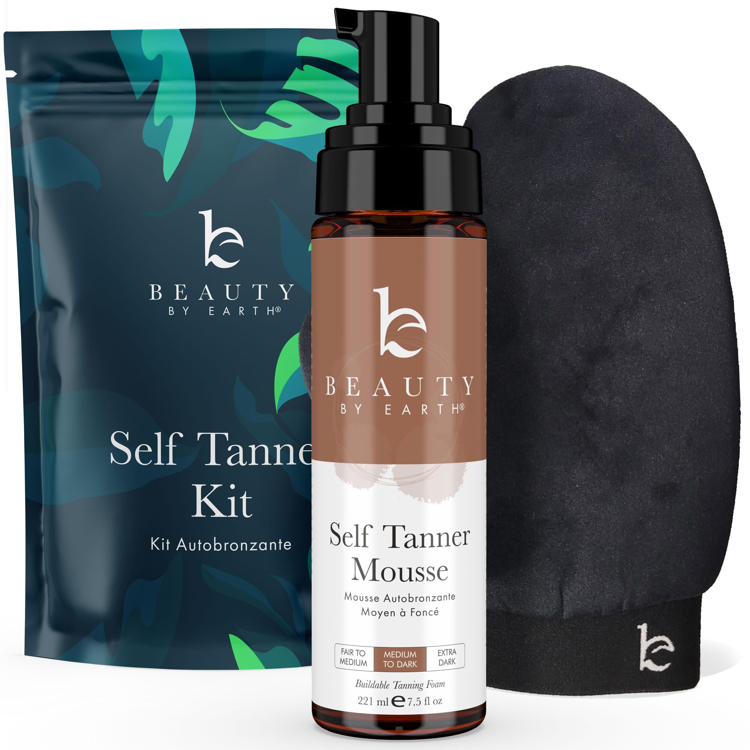 Self Tanner Tanning Mousse Kit - USA Made with Natural & Organic Ingredients, Self Tanner Mousse ... | Amazon (US)