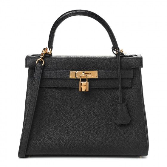 HERMES

Togo Matte Alligator Kelly Retourne Touch 28 Black | Fashionphile