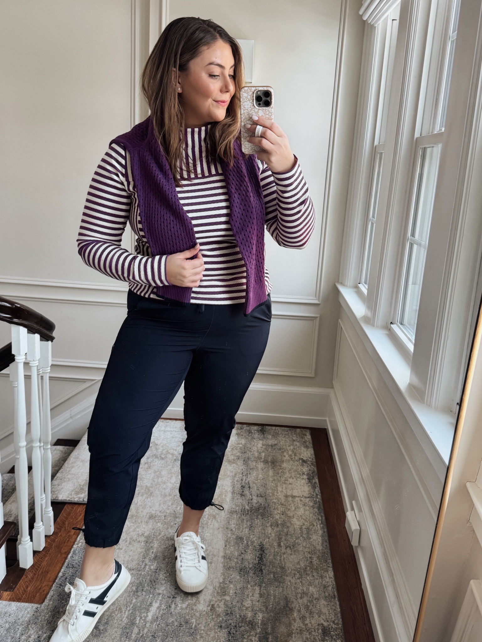 Elevated loungewear - wearing size XL in striped top & 1X in pants 

#LTKMidsize #LTKActive #LTKStyleTip