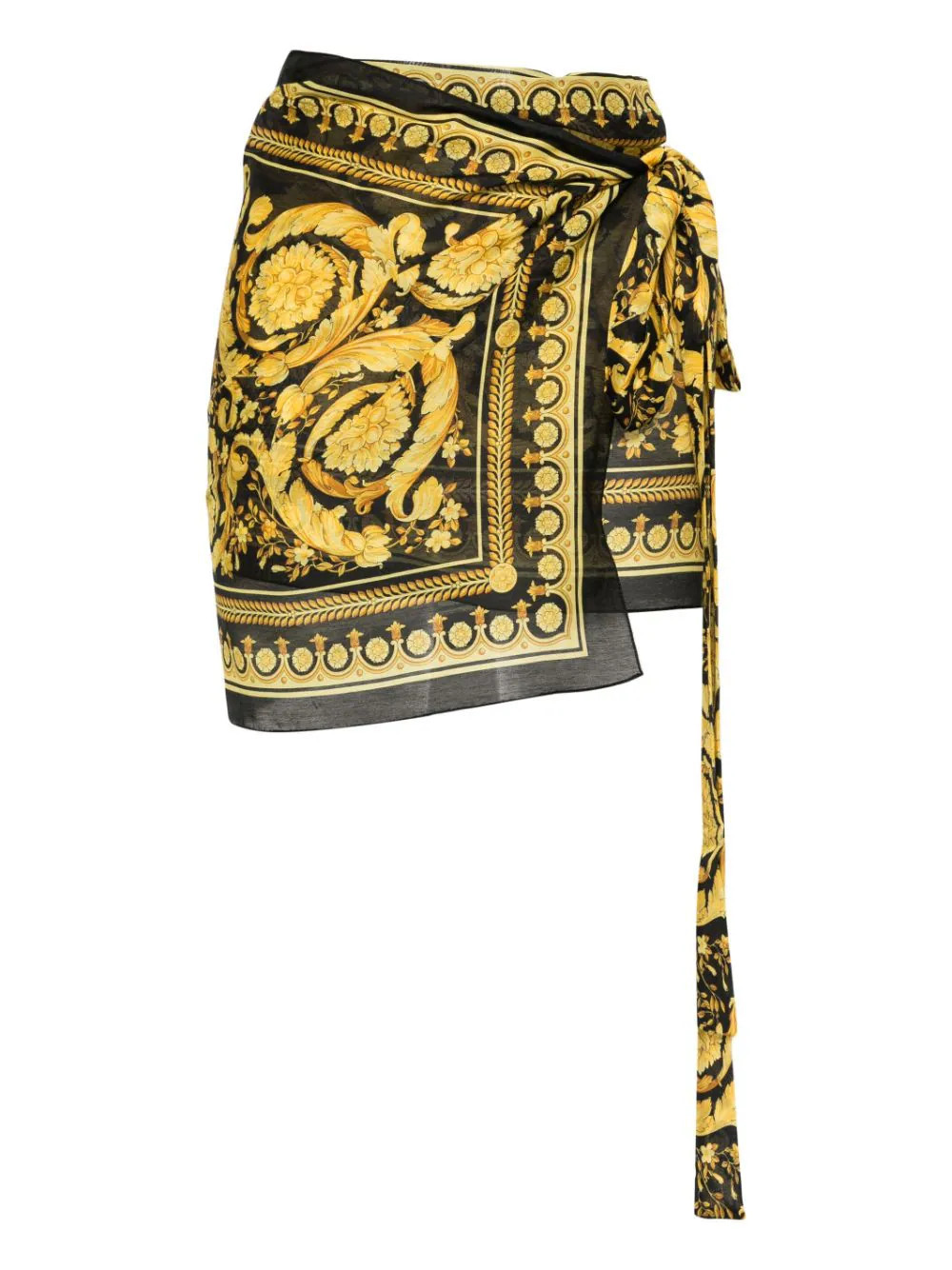 Versace Barocco beach cover-up - Black | Farfetch Global