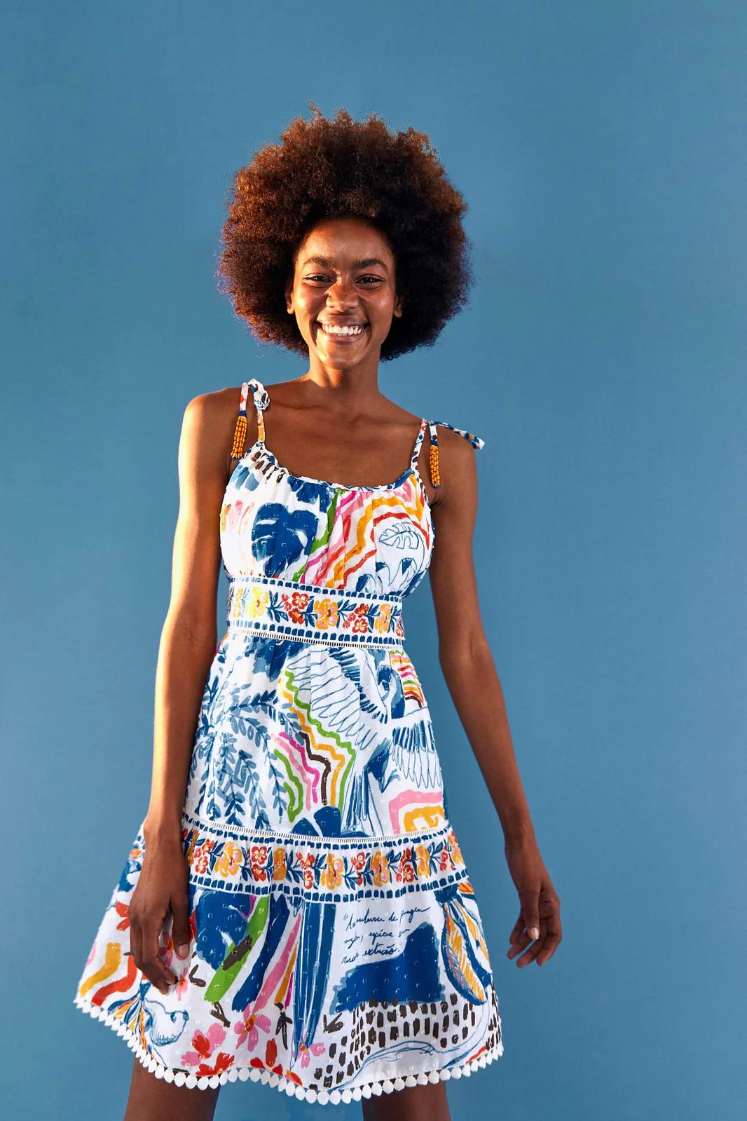 Wild Brazil Tie Strap Mini Dress | FarmRio (US)