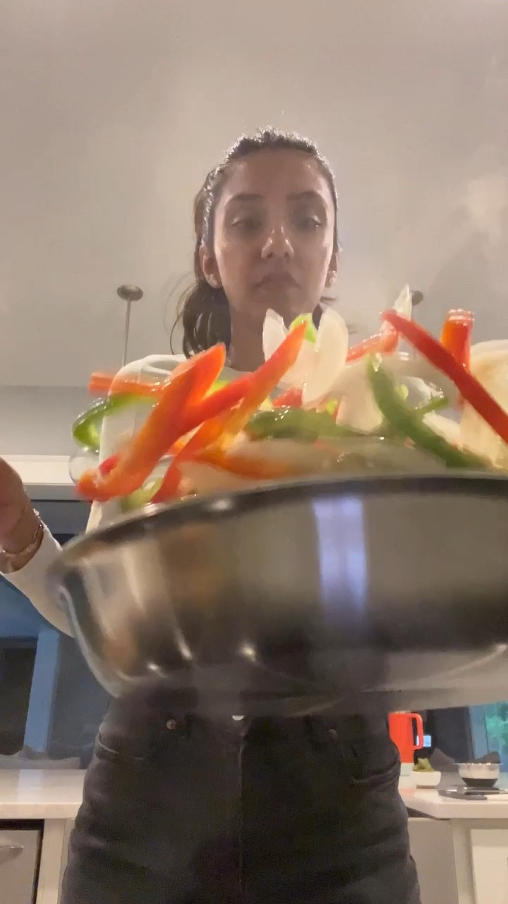 Gifted from Made in cookware, this 10 inch stainless steel pan is restaurant quality and cooks food to perfection  