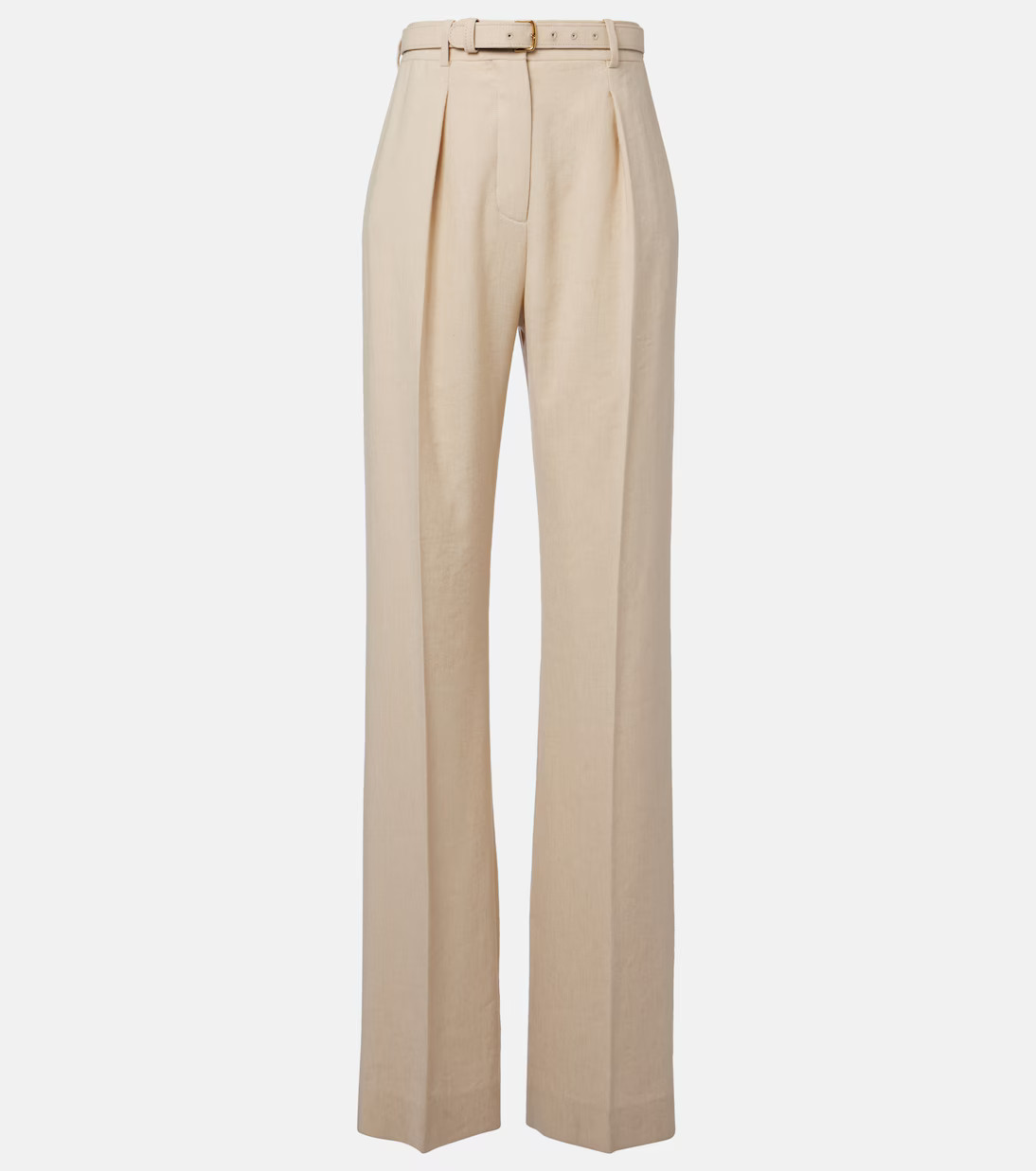 Belted linen and wool straight pants | Mytheresa (US/CA)