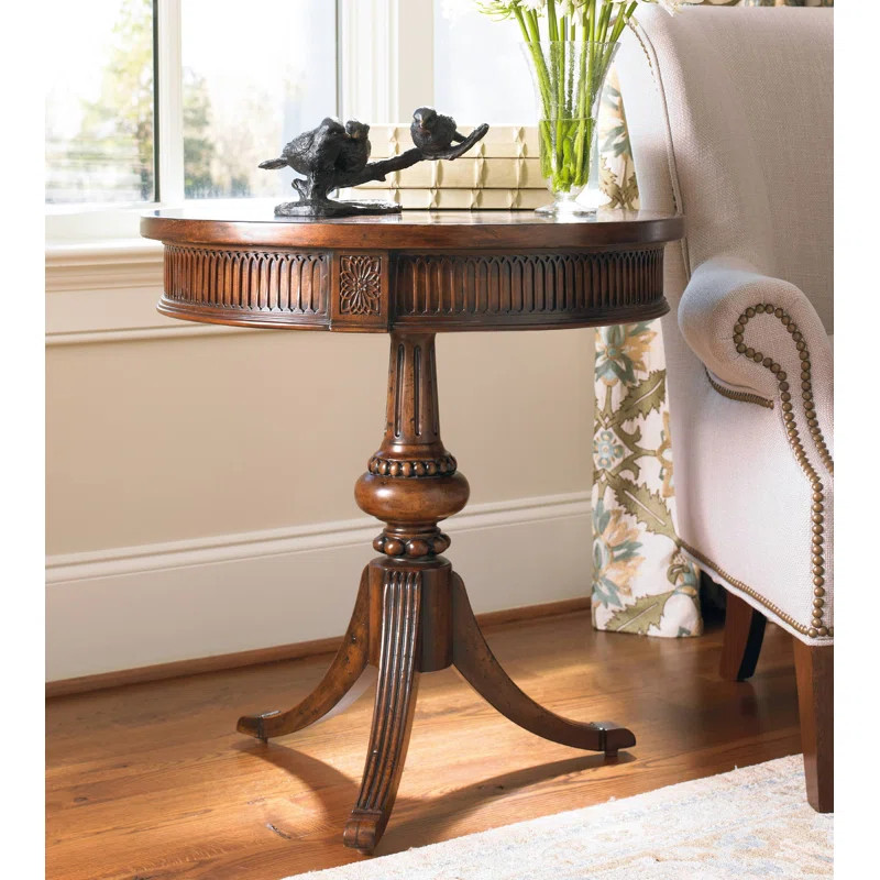 Seven Seas 26'' Tall Solid Wood Pedestal End Table | Wayfair North America