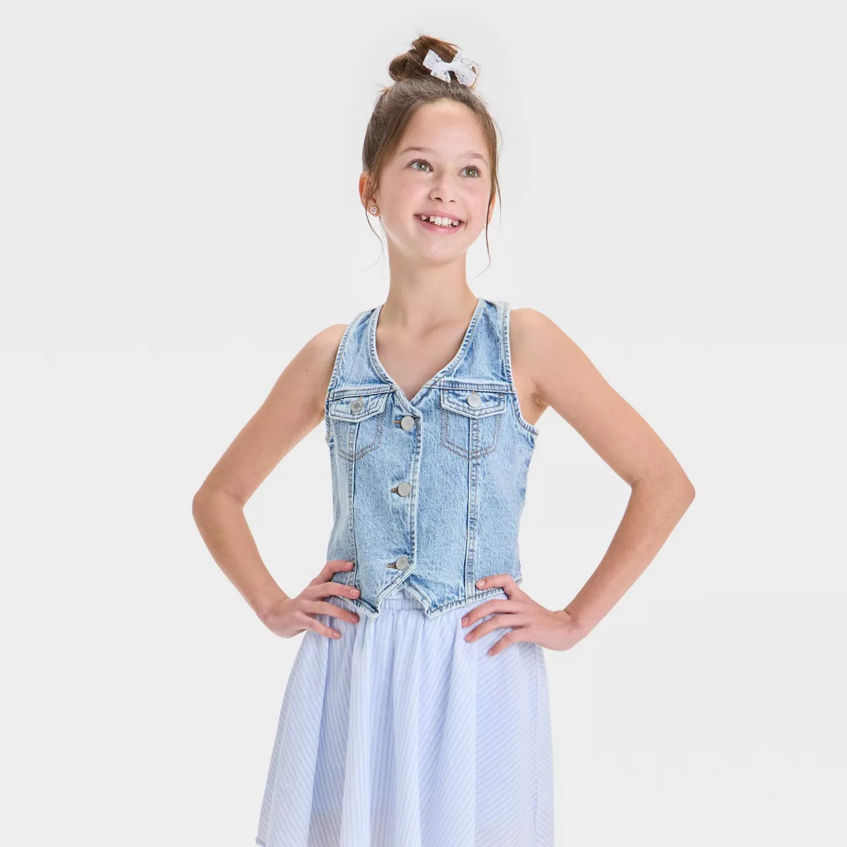 Girls' Denim Vest - art class™ | Target