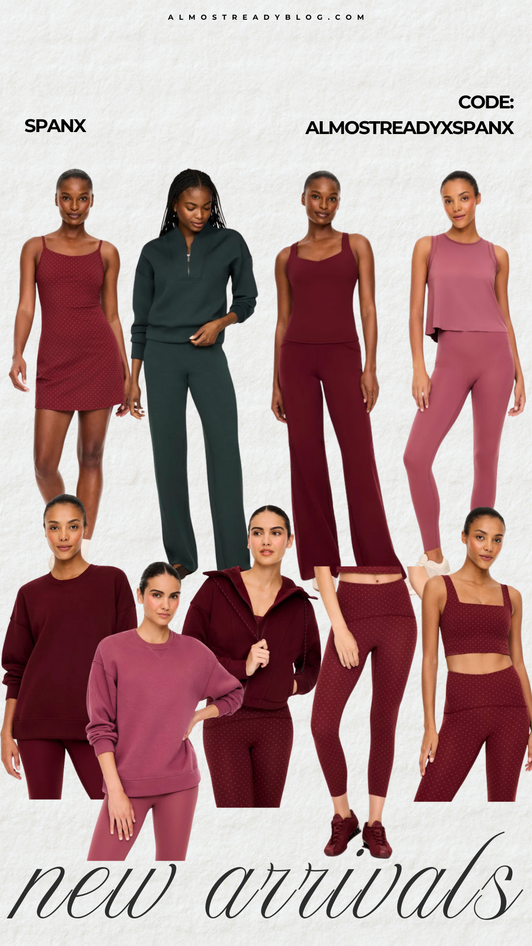 Fresh Spanx arrivals in rich fall colors, with matching sets, activewear, leggings, and easy everyday layers. Discount code ALMOSTREADYXSPANX.

Spanx new arrivals, athleisure polka dot, activewear polka dot, Spanx activewear, Spanx outfits, fall activewear, matching workout sets, women’s activewear, fall workout clothes, Spanx leggings, athleisure outfits, fall athleisure

#LTKActive