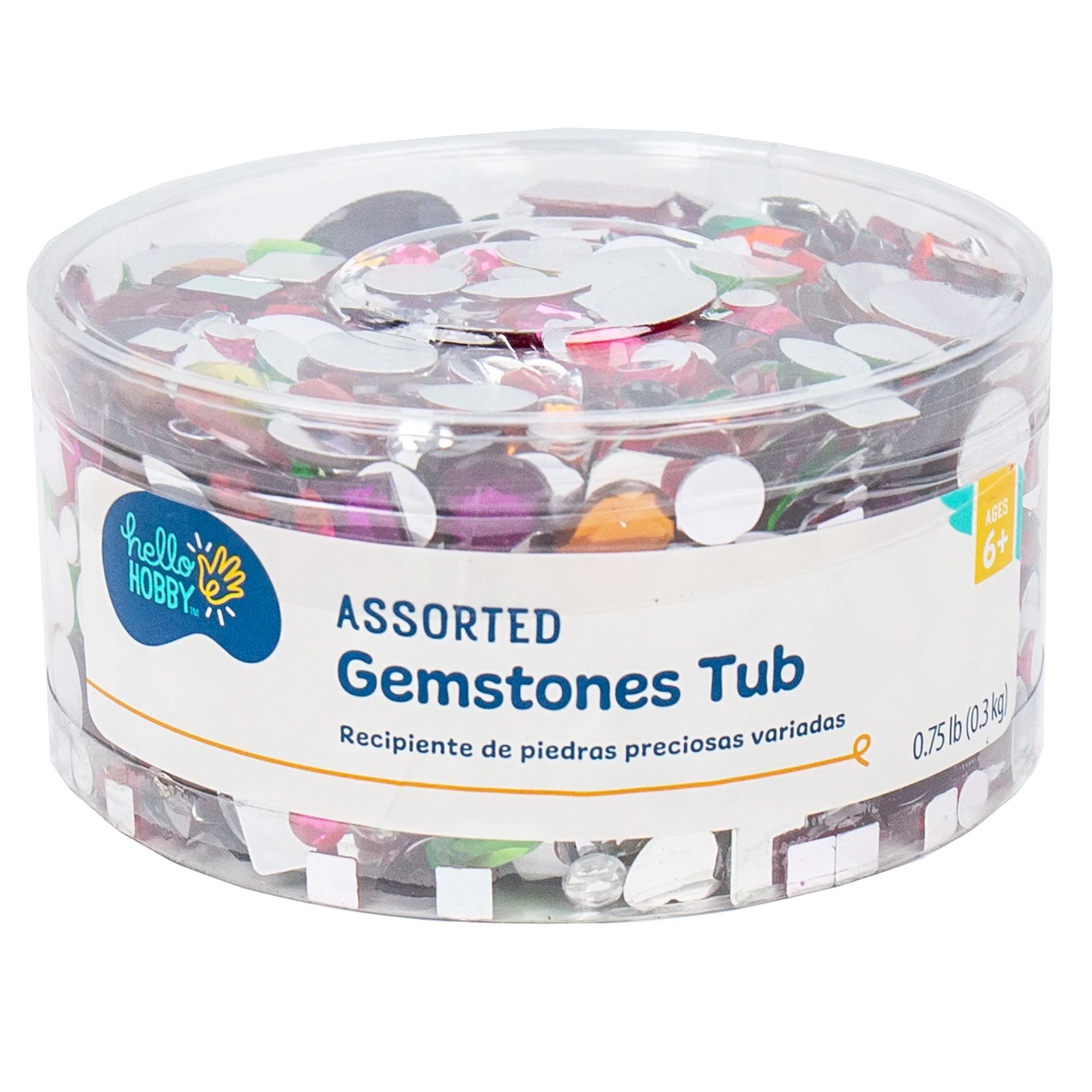 Hello Hobby Gemstones, Assorted Shapes in Circles, Squares, Teardrops & Colors, 0.75 lb. Plastic ... | Walmart (US)