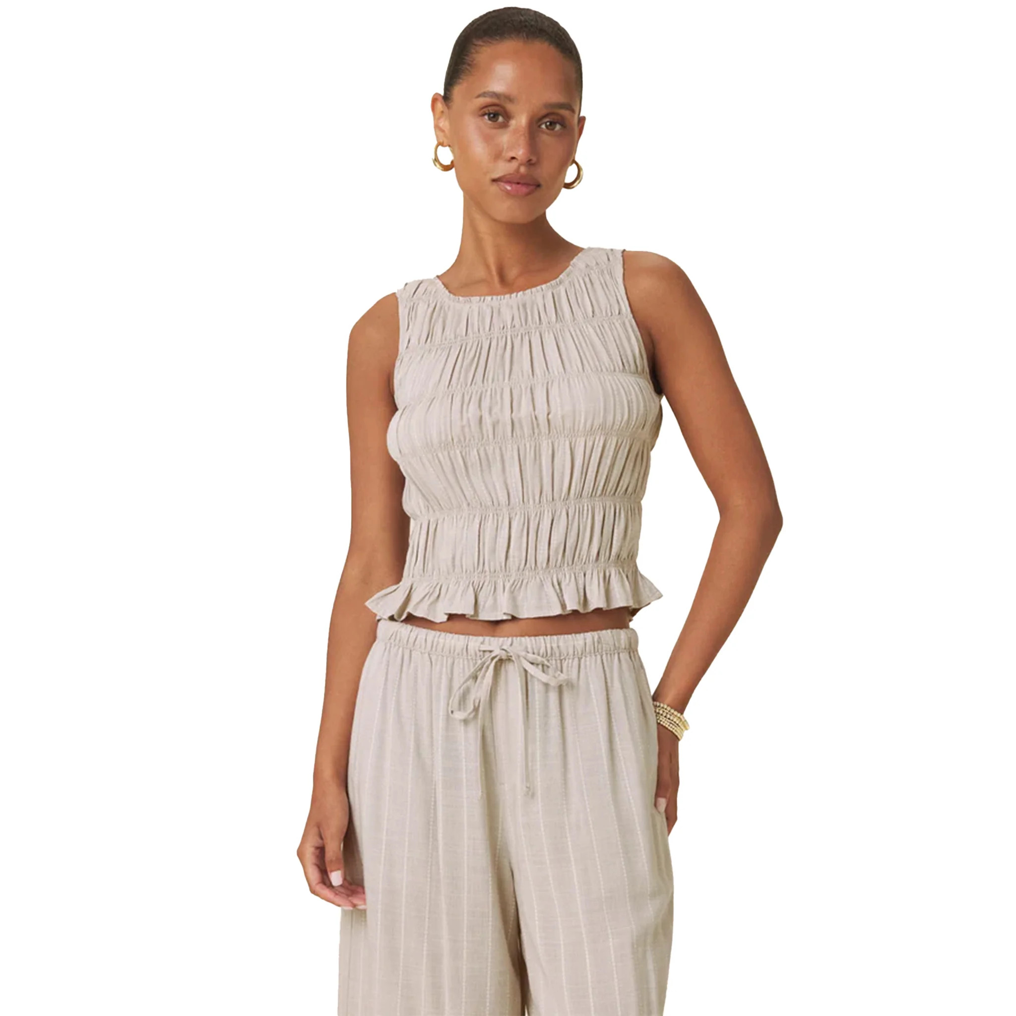 Bianca Smocked Tank | Denny's