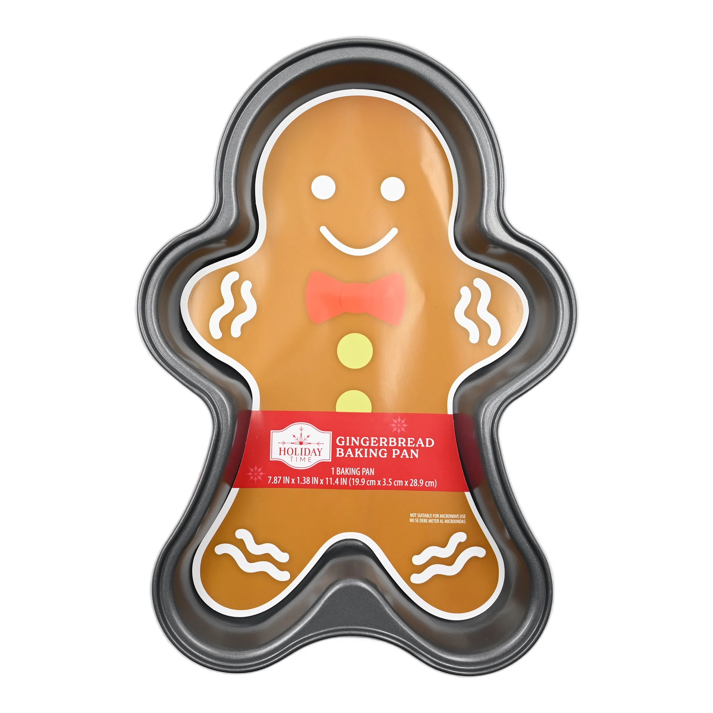 7.87" x 11.4" Metal Gingerbread Man Baking Pan, by Holiday Time | Walmart (US)