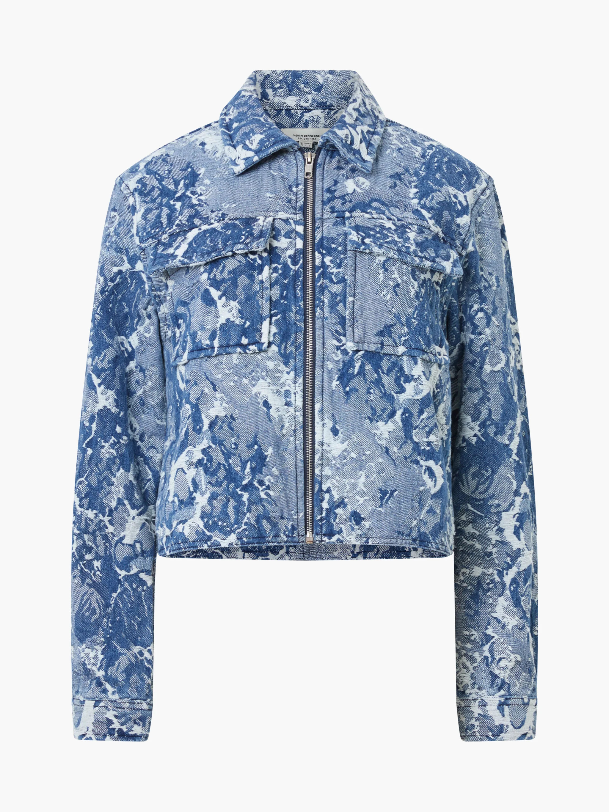 Charlotte Denim Jacquard Jacket | French Connection (UK)