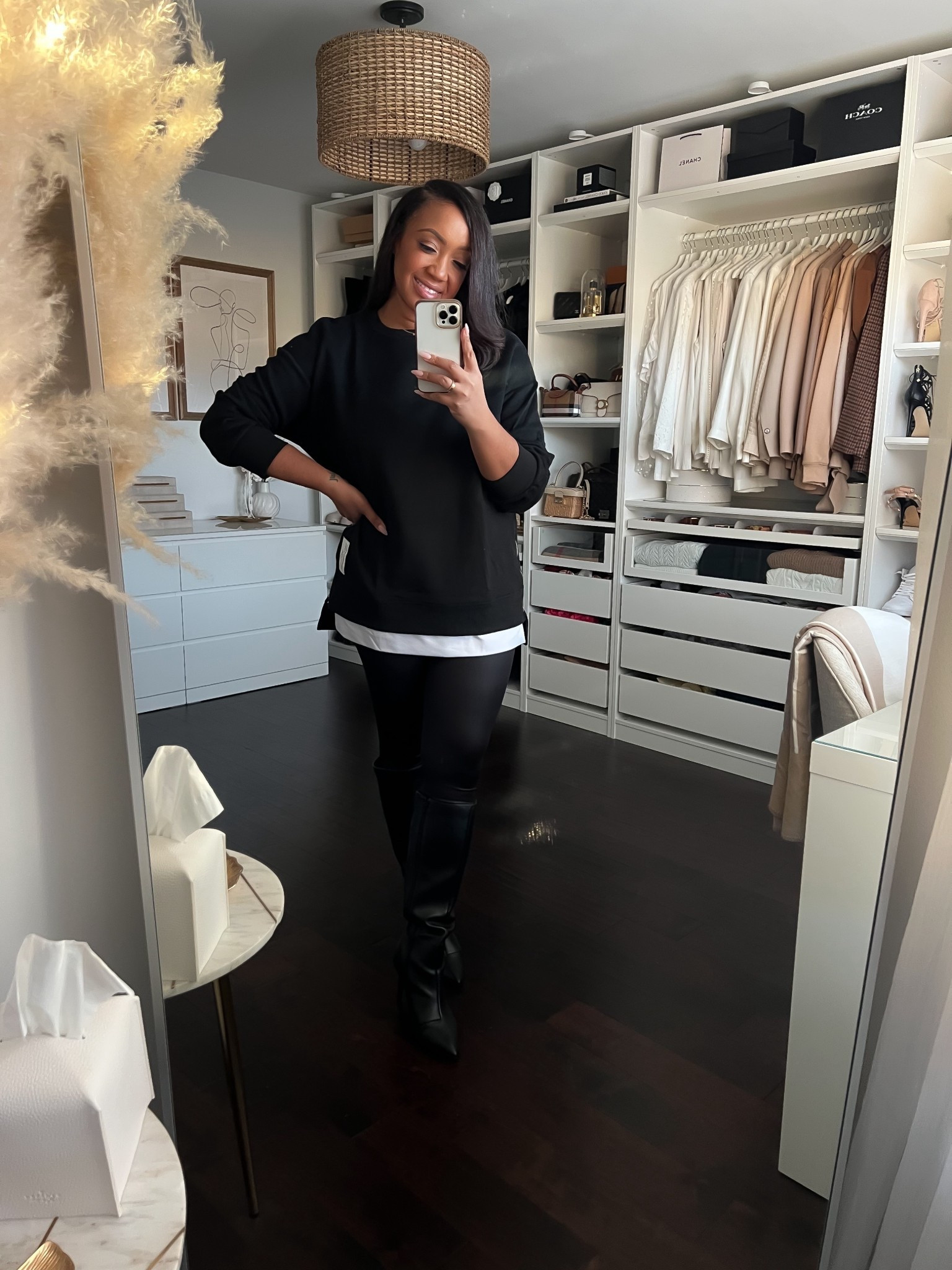 This oversized sweatshirt dress is so stylish and comfy! @amazon has it on sale for their Black Friday deals and I had to share! I linked some other favs I found too! I’m wearing a Large and if you’re taller and want it more oversized I’d say size up. I’m 5’8” for reference. #ad #founditonamazon #WinterFavorites2025