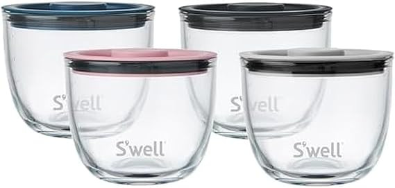 S'well 12oz Glass Prep Bowl Set of 4 For Easy Meal Prep, S'well Signatures, Made From Durable Tem... | Amazon (US)