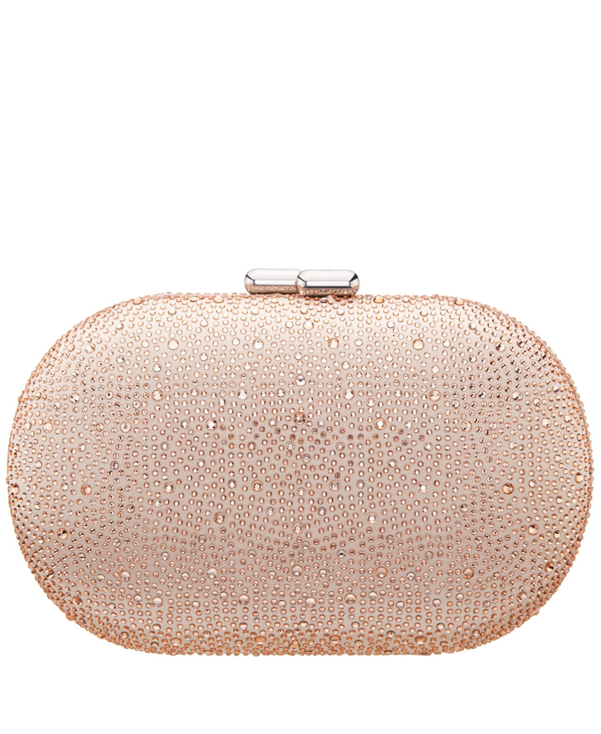 Nina Allover Crystal Oval Minaudiere - Pearl Rose | Macy's