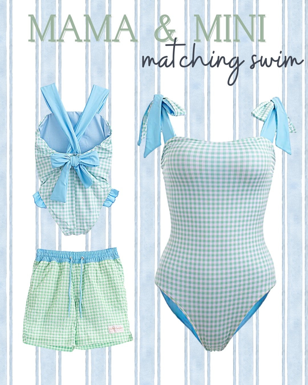 Mama and mini matching swim 🩵 Dad match available too! 

#LTKKids #LTKSeasonal #LTKmomlife