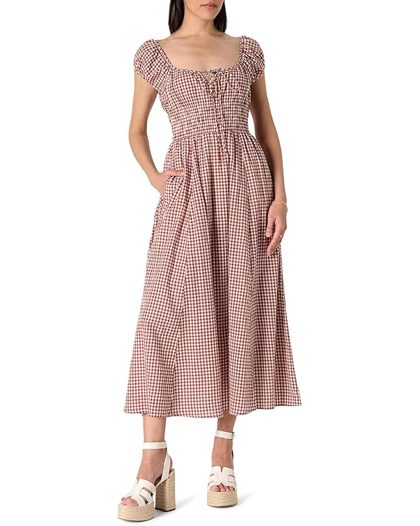 The Drop Women's Melody Cap Sleeve Tie Front Cotton Dress | Amazon (US)