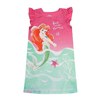Disney Collection Toddler Girls The Little Mermaid Ariel Princess Crew Neck Sleeveless Nightgown | JCPenney