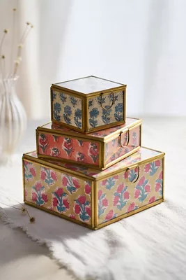 Printed Fabric Brass Box | Terrain