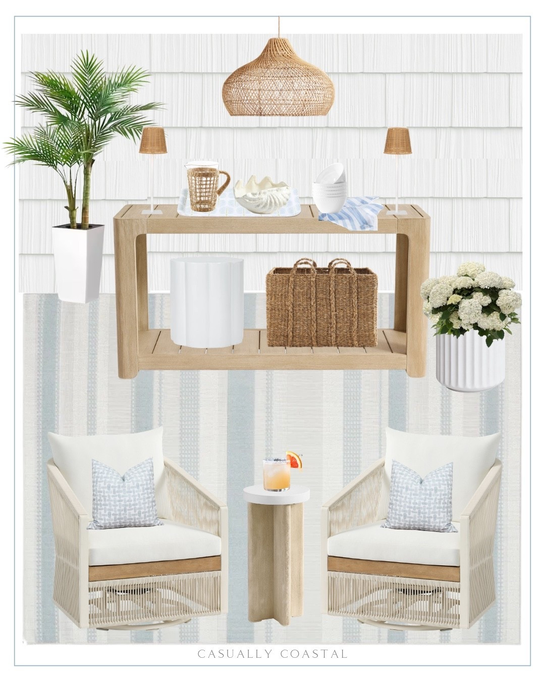 Outdoor Console Table Design

Coastal home, coastal decor, coastal rug, outdoor rug, striped rug, outdoor console table, outdoor chairs, outdoor drink table, coastal faux plant, outdoor pillows, coastal pillows, pottery barn outdoor console table, rattan pendant light, rope swivel outdoor lounge chair, coastal lounge chair, round outdoor accent table, wayfair rug, blue and cream rug, striped indoor/outdoor area rug, seagrass basket, coastal baskets, side table, seagrass pitcher, seagrass glasses, coastal glasses, clam shell serving bowl, Serena & lily patterned tray, serving tray, white cereal bowls, outdoor waterproof cordless table lamp, coastal table lamp, 5 foot faux palm tree, Etsy pillow cover, pale blue pillow cover, linen napkins, striped napkins, plant pot, woven round planter, swivel rattan seating, wicker outdoor console table, smart ceiling fan 

#LTKHome #LTKSeasonal