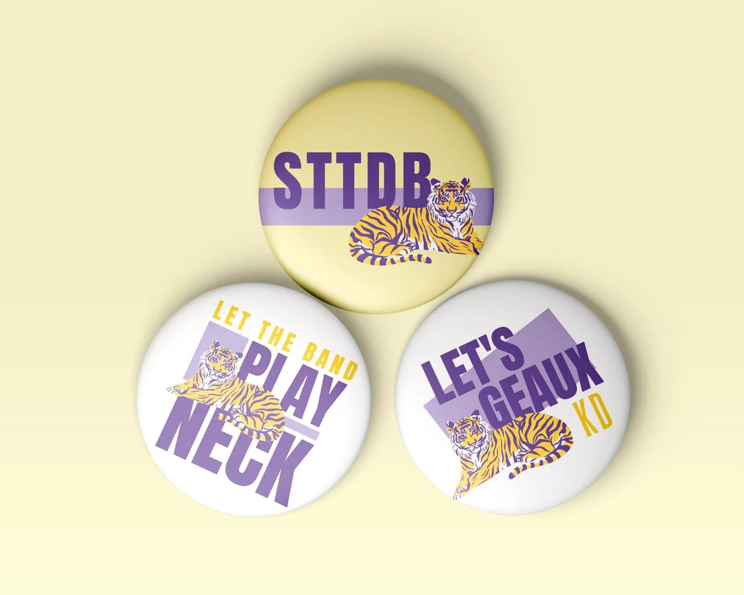 Louisiana Gameday Buttons | Football Buttons | Tailgate Buttons | Gameday Pins | Football Season ... | Etsy (US)