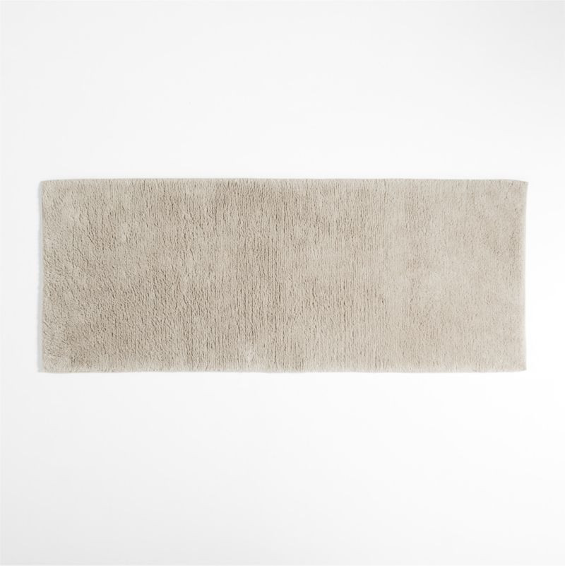 Rylan Organic Cotton Natural Taupe Bath Mat 24"x60" + Reviews | Crate & Barrel | Crate & Barrel