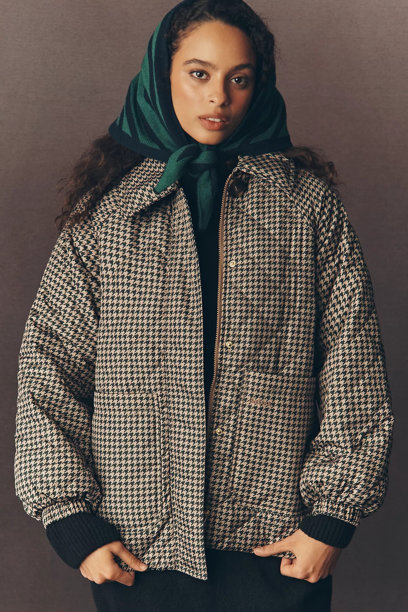 Barbour Laoise Check Quilted Bomber Jacket | Anthropologie (US)