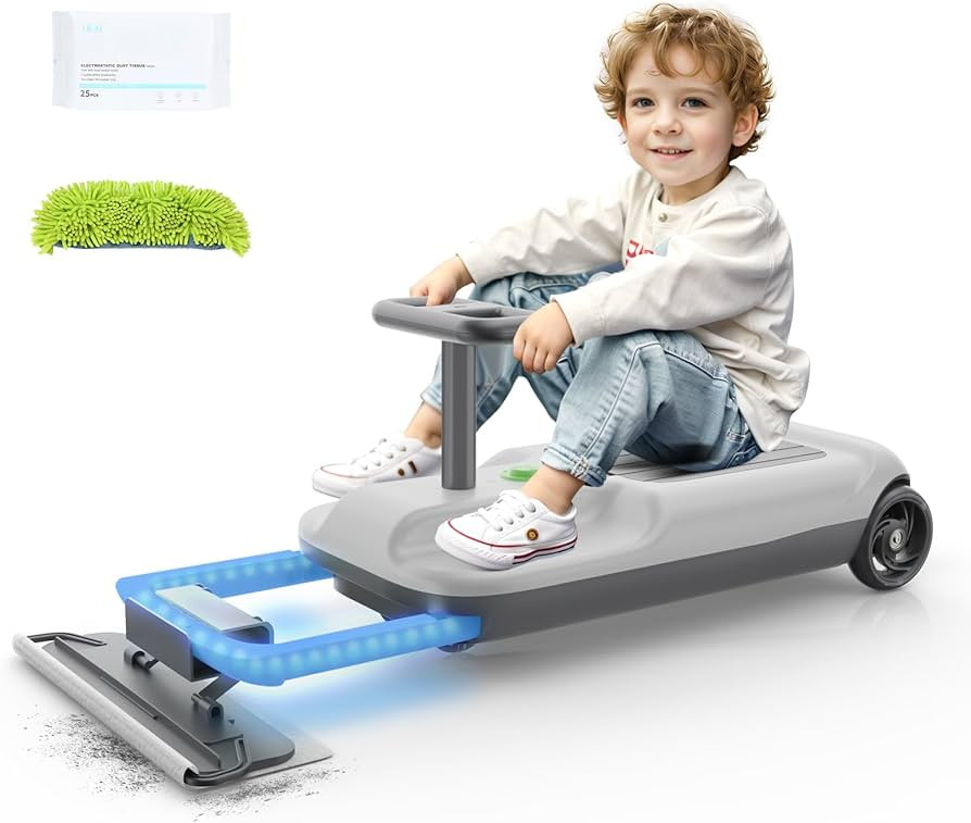 Go Kart with Floor Cleaning Function, Portable Electric go Kart,Large Storage, 5 Adjustable speed... | Amazon (US)