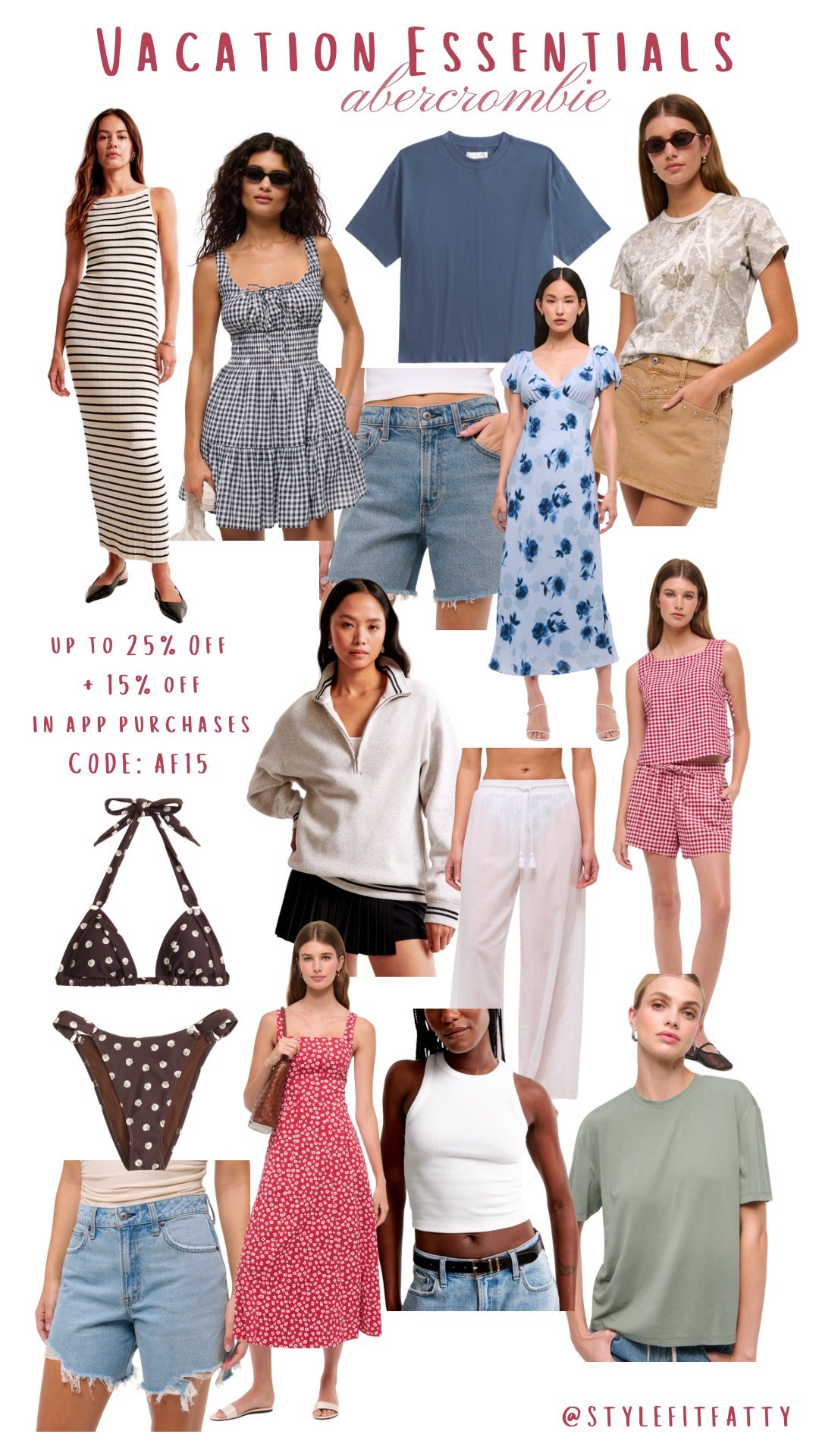 some of my favorite summer vacations essentials from Abercrombie! + up to 25% off and 15% off all in app purchases with code AF15 #abercrombie #vacationessentials #vacayootd

#LTKSaleAlert #LTKSummerEdit #LTKTravel